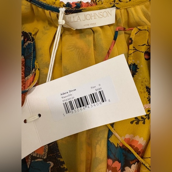 Ulla Johnson Adara Waterlily Yellow Dress Size 0 NWT - Picture 12 of 16